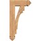 Ekena Millwork Merced Arts and Crafts Smooth Bracket w/ Offset Brace, Western Red Cedar, 5 1/2"W x 14"D x 26"H BKT0604X14X26MRC03SWR - alternate 4